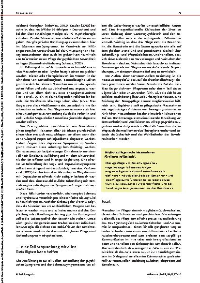 Vorschauseite 3: Schmerz – Sucht – Depression Spannungsfeld in der Langzeitpflege