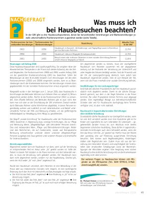 Vorschauseite 1: Was muss ich bei Hausbesuchen beachten?