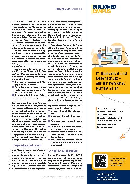 Vorschauseite 2: Anerkennung als Magnetkrankenhaus. Magnetkrankenhaus auf der Zielgeraden.