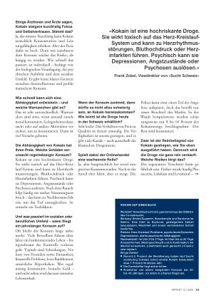 Vorschauseite 2: «Kokain – die Elitedroge ist im Volk angekommen»