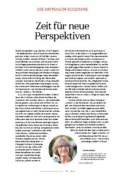 Vorschauseite 1: Zeit für neue Perspektiven