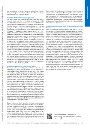Vorschauseite 2: Studienzusammenfassung Die Wahrnehmung der Aktivitätskompetenz und Partizipation in alltäglichen Aktivitäten von Kindern mit und ohne neurologische Entwicklungsstörungen