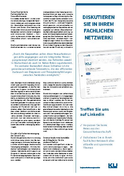 Vorschauseite 2: Gesundheitsversorgung neu gedacht Die Zukunft der Medizin ist internationa