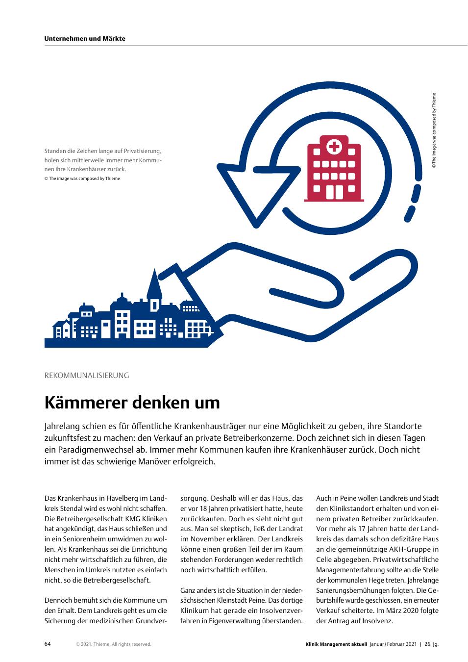 Vorschauseite 1: Rekommunalisierung: Kämmerer denken um