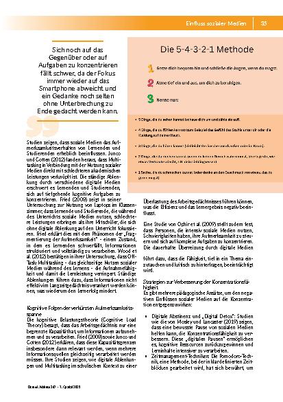 Vorschauseite 4: Einfluss sozialer Medien auf die Konzentrationsspanne und damit verbundenen Folgen auf das Lernen