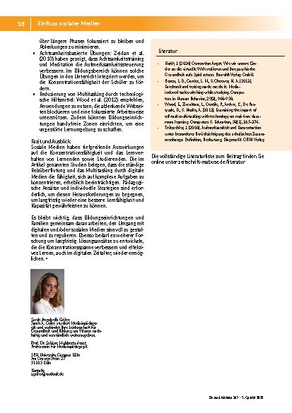Vorschauseite 5: Einfluss sozialer Medien auf die Konzentrationsspanne und damit verbundenen Folgen auf das Lernen