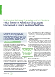 Vorschauseite 1: "Nur bessere Arbeitsbedingungen können die Leute im Beruf halten. "