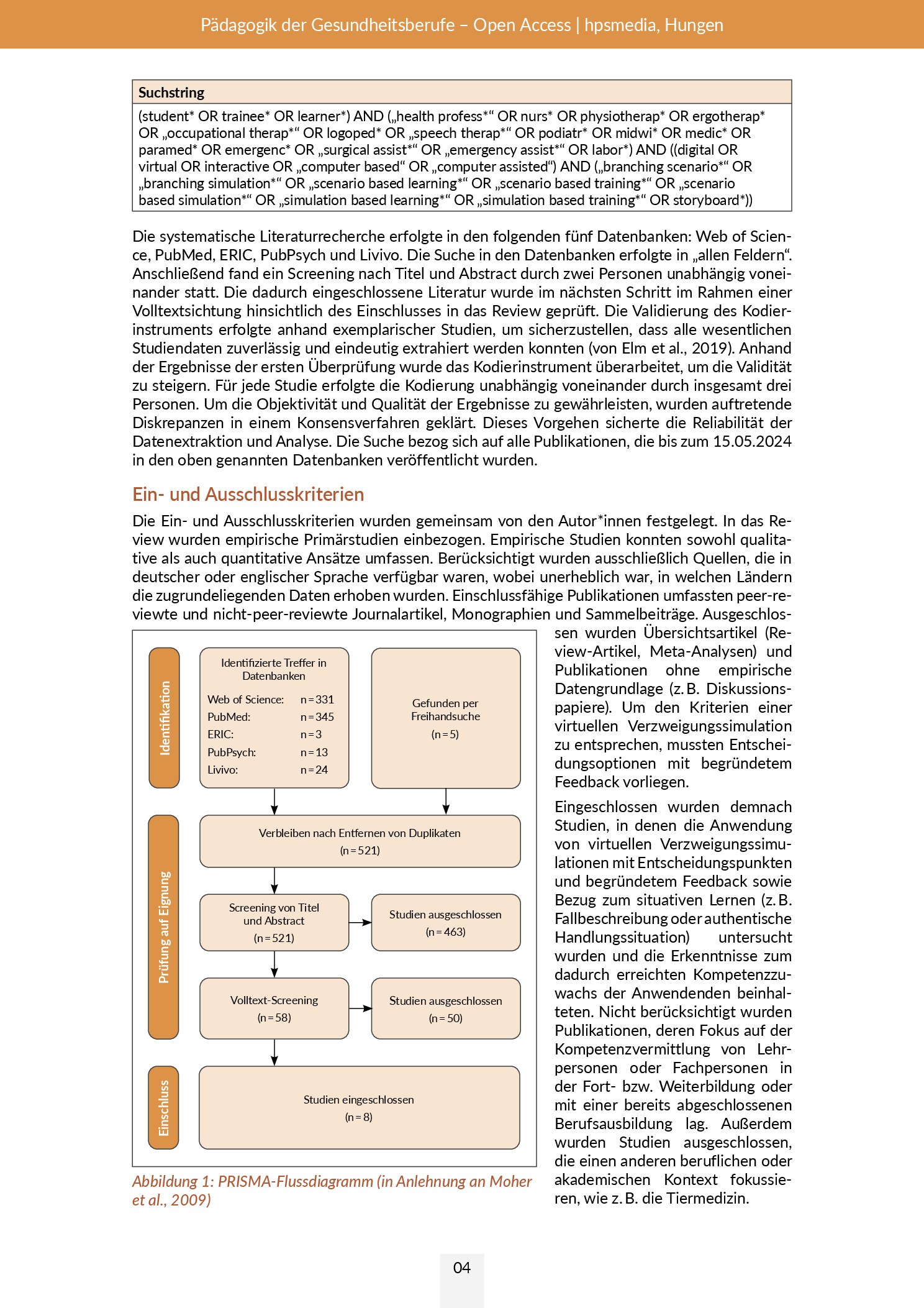 Vorschauseite 4: Der Einsatz virtueller Verzweigungssimulationen zur Vermittlung beruflicher Kompetenzen in der Berufsbildung von Gesundheitsfachpersonen