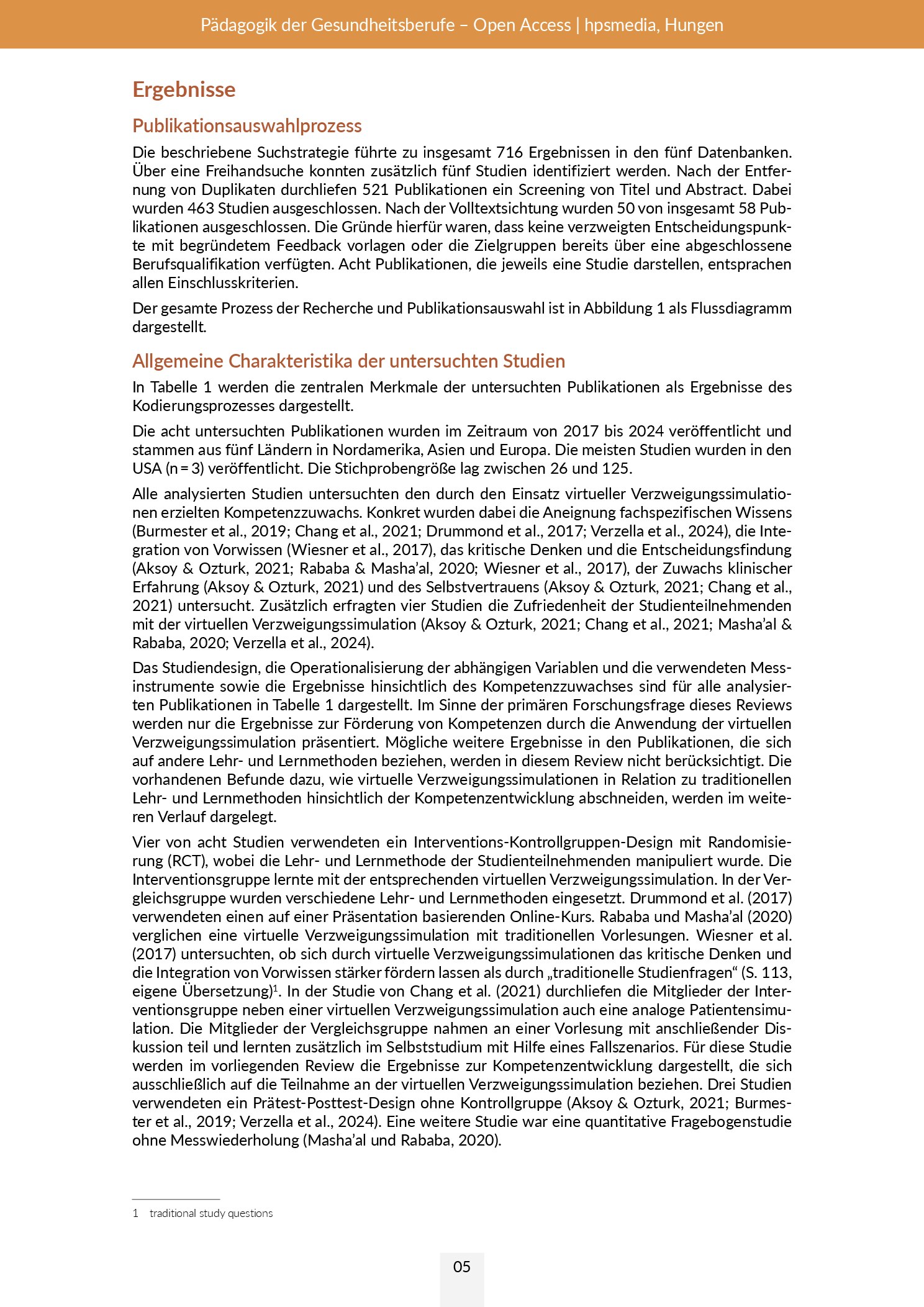 Vorschauseite 5: Der Einsatz virtueller Verzweigungssimulationen zur Vermittlung beruflicher Kompetenzen in der Berufsbildung von Gesundheitsfachpersonen