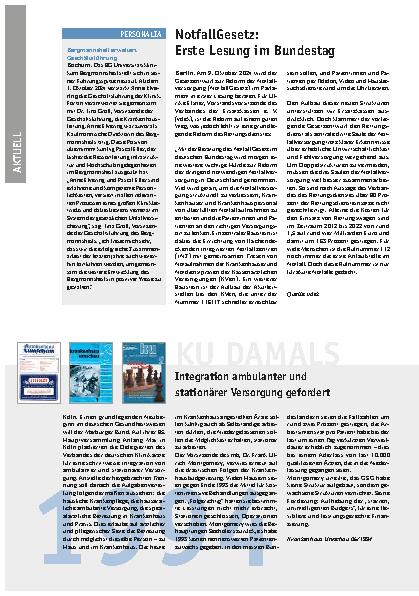 Vorschauseite 2: Shared Decision Making gehört in die Regelversorgung.