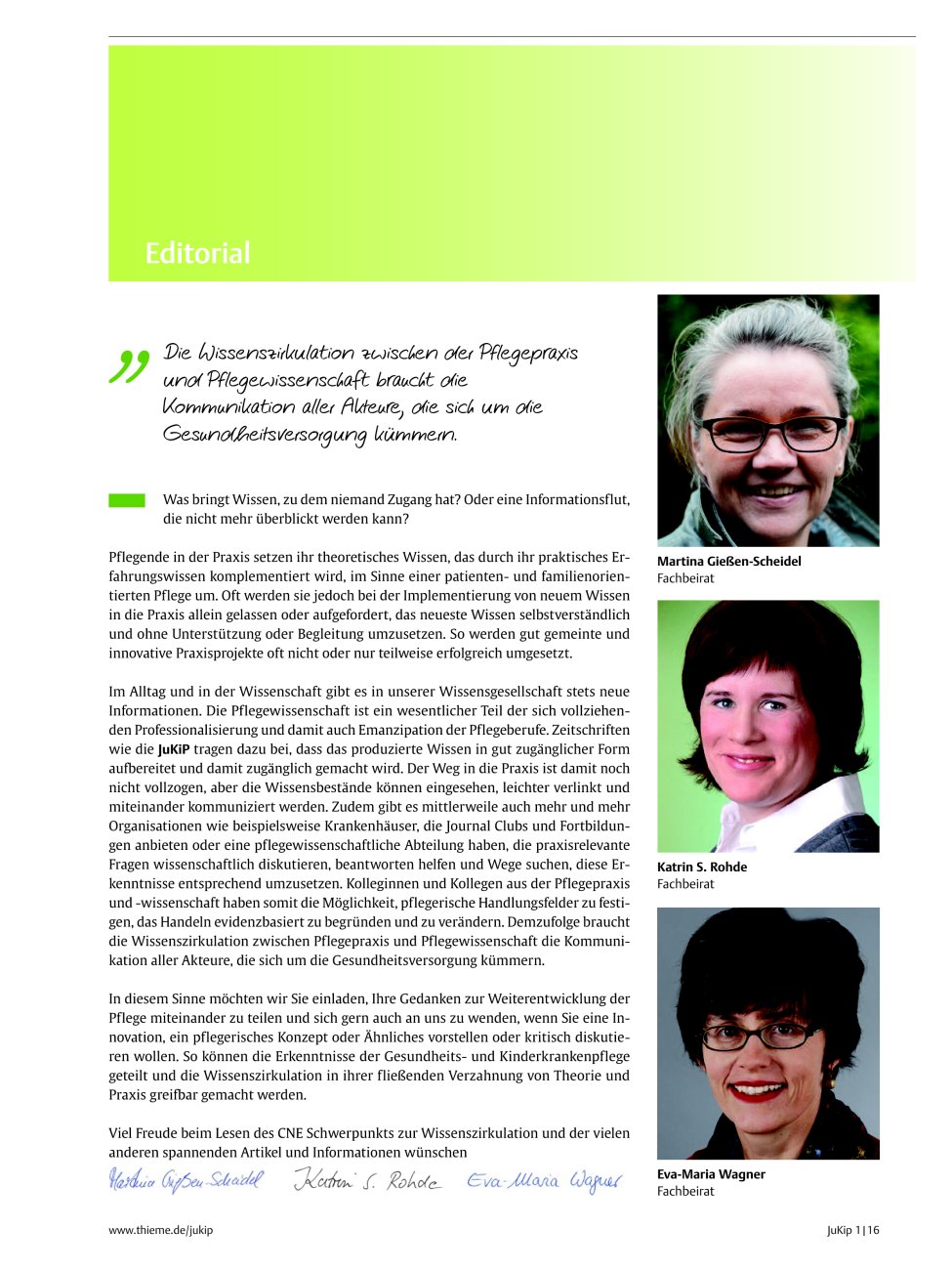 Vorschauseite 1: Editorial