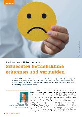 Vorschauseite 1: Erhöhtes Unfallund Erkrankungsrisiko. Schlechtes Betriebsklima erkennen und vermeiden.