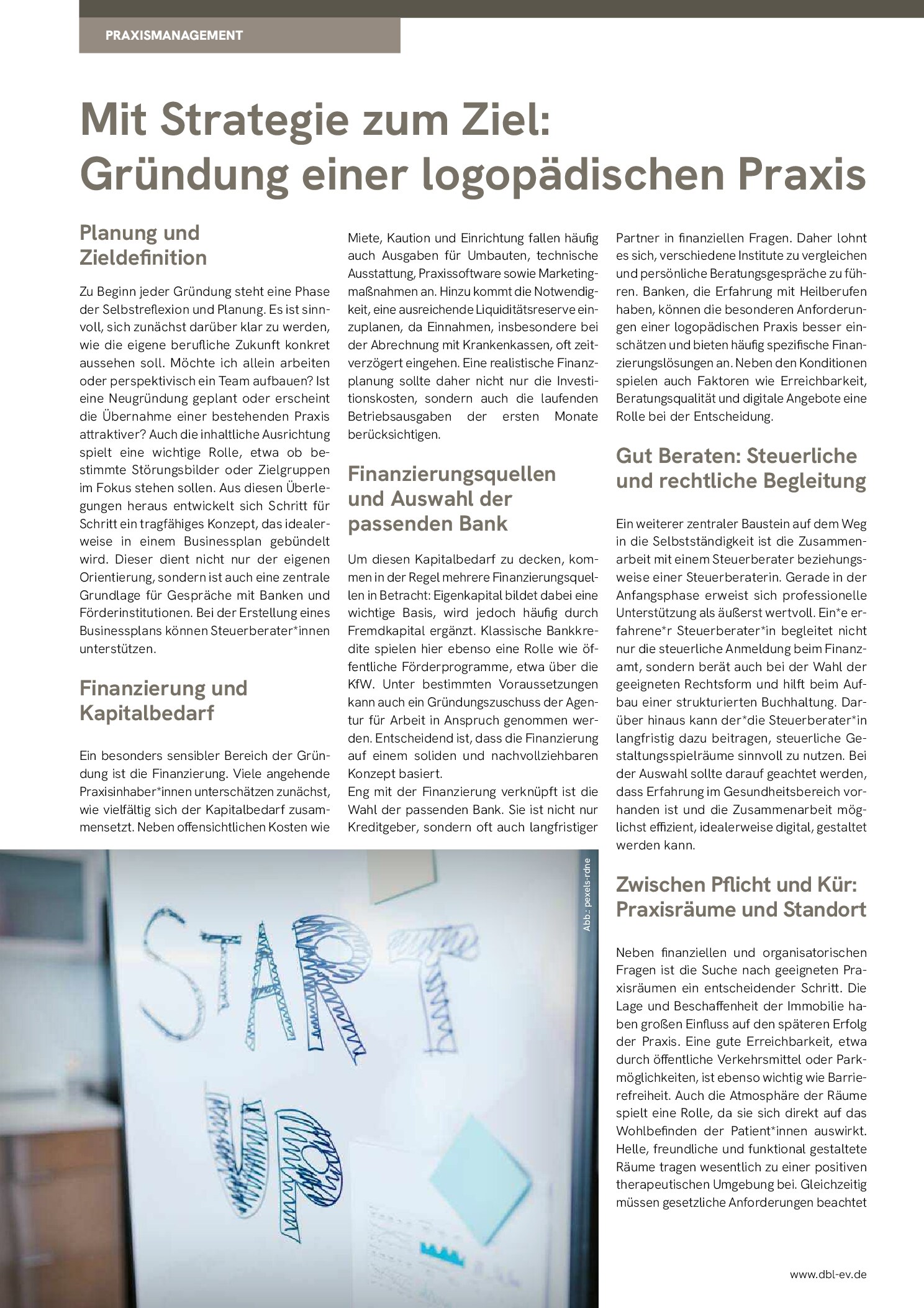 Vorschauseite 1: Mit Strategie zum Ziel: Gründung einer logopädischen Praxis