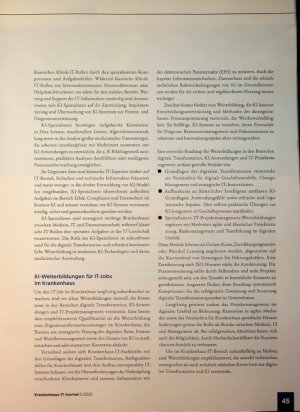 Vorschauseite 2: Kl versus IT-Jobs im Krankenhaus