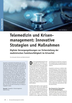 Vorschauseite 1: Telemedizin und Krisenmanagement: Innovative Strategien und Maßnahmen