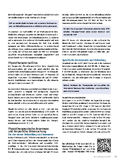 Vorschauseite 2: Die Europäische Physiotherapie-Leitlinie Parkinson und spezifische Assessments (Auszug