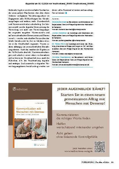 Vorschauseite 4: Digitale Matching-Plattformen für Helfende in der häuslichen Pflege