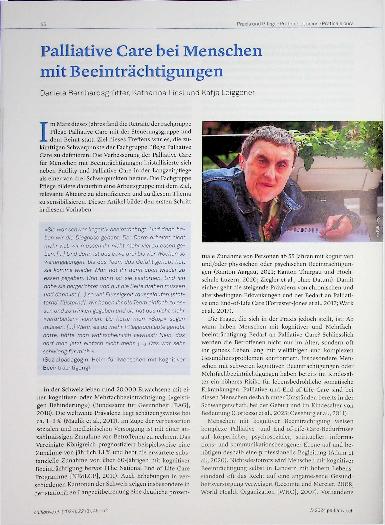 Vorschauseite 1: Palliative Care bei Menschen mit Beeinträchtigungen