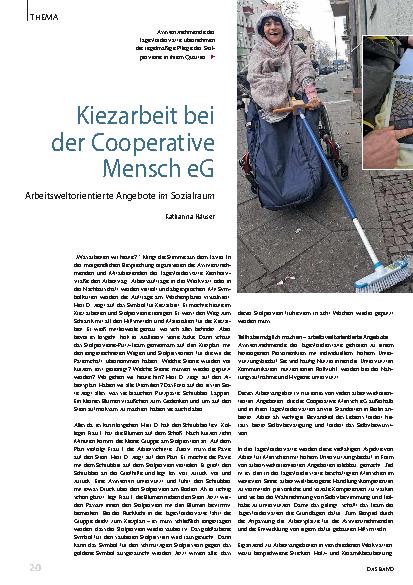 Vorschauseite 1: Kiezarbeit bei der Genossenschaft Mensch eG