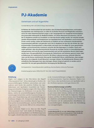 Vorschauseite 1: PJ-Akademie Gemeinsam und auf Augenhöhe
