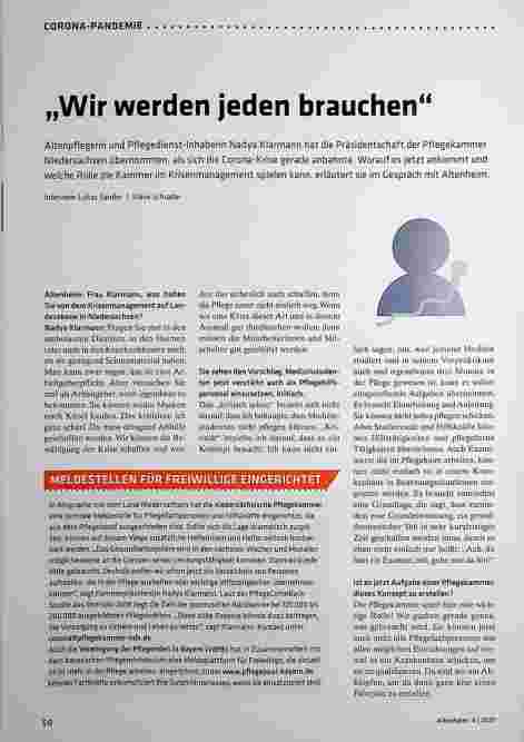 Vorschauseite 1: "Wir werden jeden brauchen"
