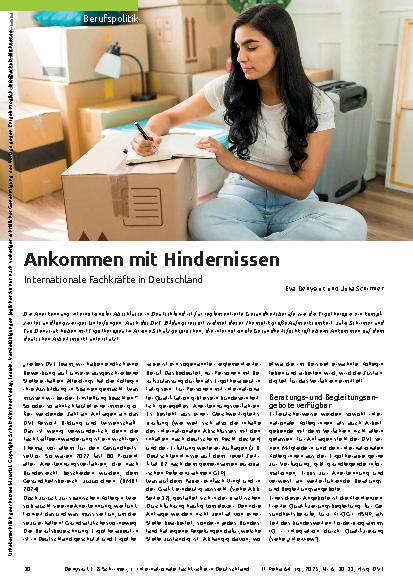 Vorschauseite 1: Ankommen mit Hindernissen Internationale Fachkräfte in Deutschland