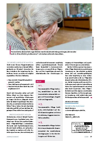 Vorschauseite 4: Trauma-Arbeit in der Altenhilfe