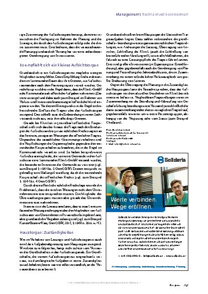 Vorschauseite 2: Corporate Governance im Krankenhaus: Aufsicht mit klarer Zuständigkeit