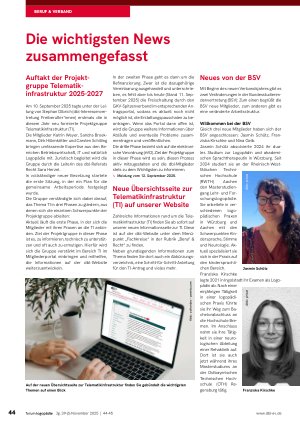 Vorschauseite 3: Aktuelle berufspolitische Aktivitäten des Verbandes in Bund und Ländern