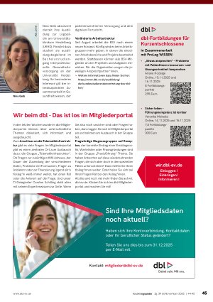 Vorschauseite 4: Aktuelle berufspolitische Aktivitäten des Verbandes in Bund und Ländern