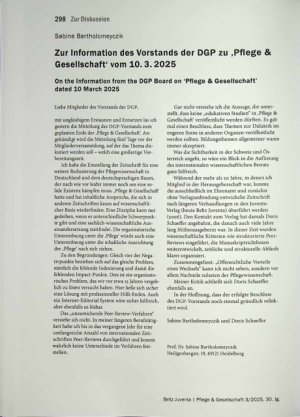 Vorschauseite 4: Kritik zum Wechsel der Mitgliederzeitschrift
