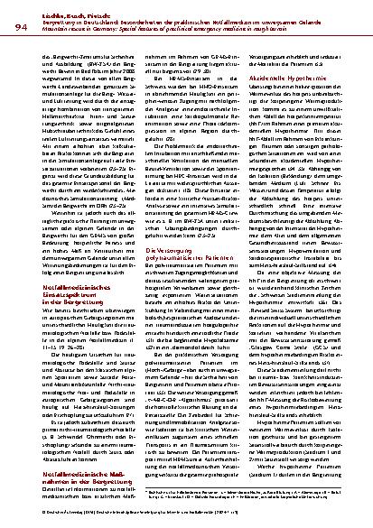 Vorschauseite 3: Bergrettung in Deutschland: Besonderheiten der präklinischen Notfallmedizin im unwegsamen Gelände