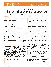 Vorschauseite 2: Mitten im Leben mit langem Atem!