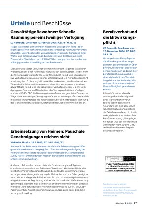 Vorschauseite 2: Aktuelle Rechtsprechung Unwort des Monats