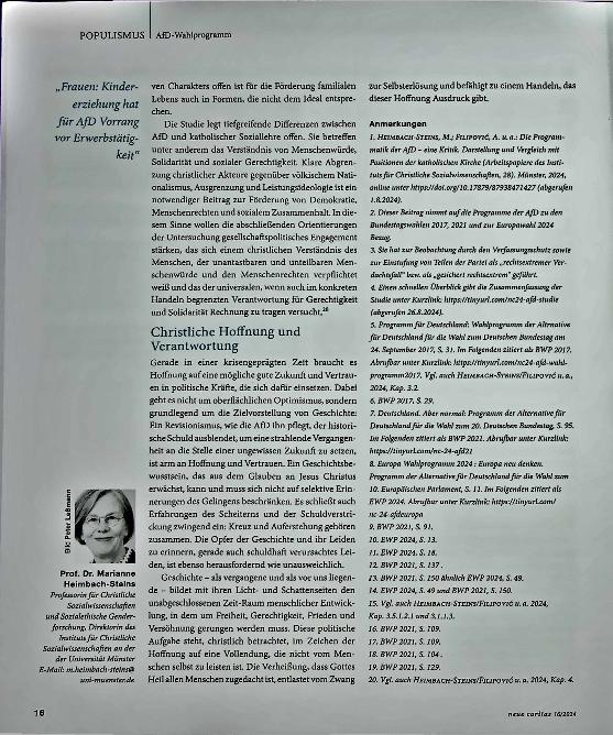 Vorschauseite 4: Für Christen ist die AfD keine Alternative.