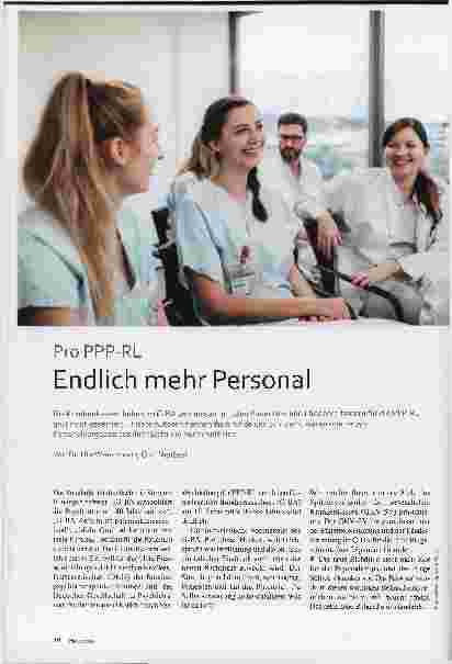 Vorschauseite 1: Endlich mehr Personal.