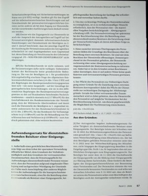 Vorschauseite 1: Aufwendungsersatz für dienststellen fremden Beisitzer einer Einigungs stelle