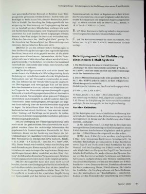 Vorschauseite 5: Aufwendungsersatz für dienststellen fremden Beisitzer einer Einigungs stelle