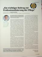 Vorschauseite 1: Ein wichtiger Beitrag zur Professionalisierung der Pflege.