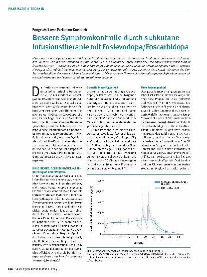 Vorschauseite 1: Fortgeschrittene Parkinson-Krankheit: Bessere Symptomkontrolle durch subkutane Infusionstherapie mit Foslevodopa/Foscarbidopa.