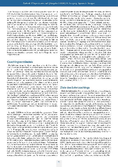 Vorschauseite 2: Lehrcoaching – eine Möglichkeit zur Stärkung berufspraktischer Kompetenzen und gesundheitsförderlicher Selbstentwicklung Lehrender Hintergrund zum Lehrcoaching