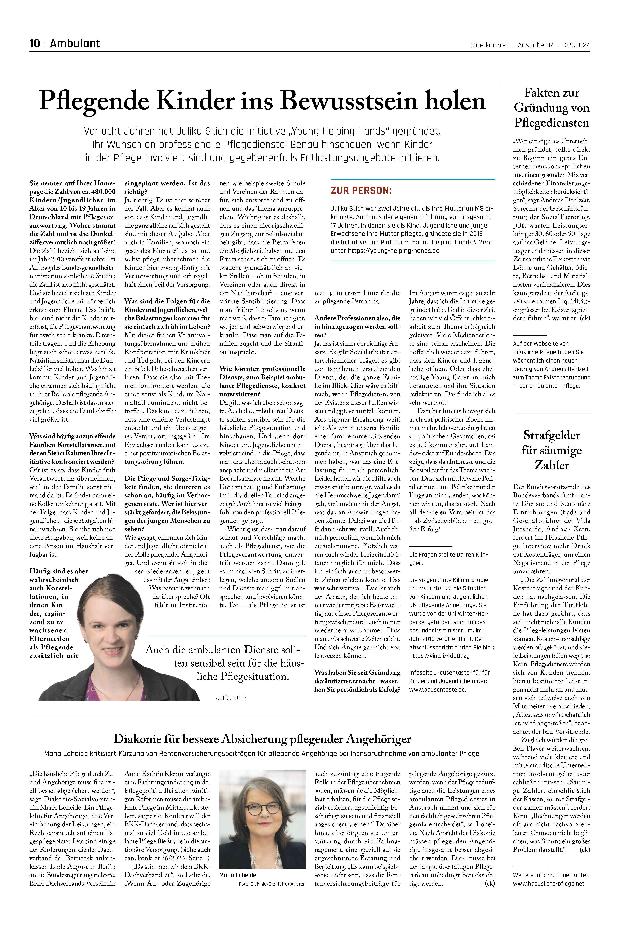 Vorschauseite 1: Pflegende Kinder ins Bewusstsein holen