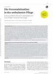 Vorschauseite 1: Die Personalsituation in der ambulanten Pflege