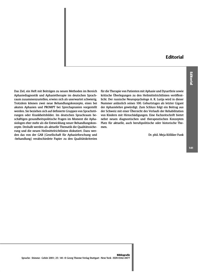 Vorschauseite 1: Editorial