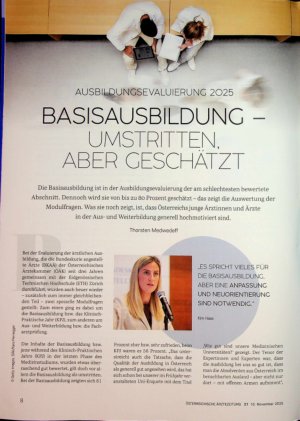 Vorschauseite 1: Ausbildungsevaluirung 2025 Basisausbildungumstritten, aber geschätzt