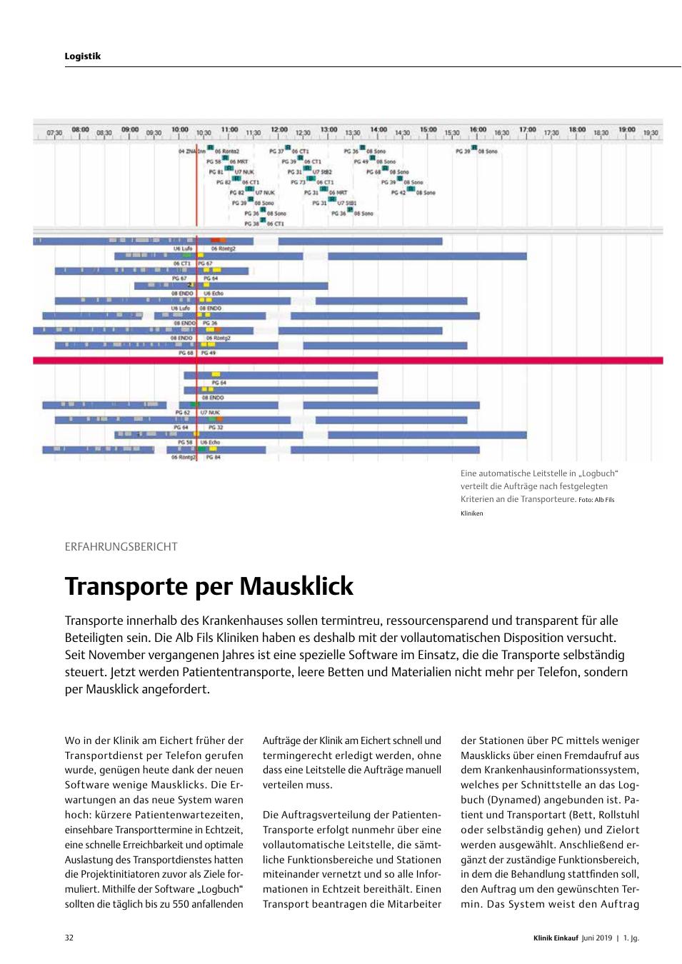 Vorschauseite 1: Erfahrungsbericht: Transporte per Mausklick