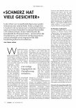 Vorschauseite 1: "Schmerz hat viele Gesichter. "