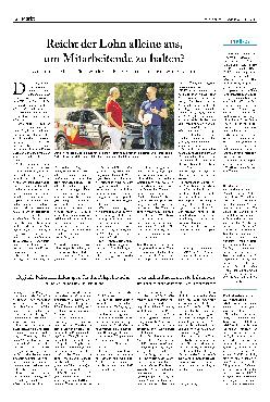 Vorschauseite 1: Reicht der Lohn allein aus, um Mitarbeitende zu halten?