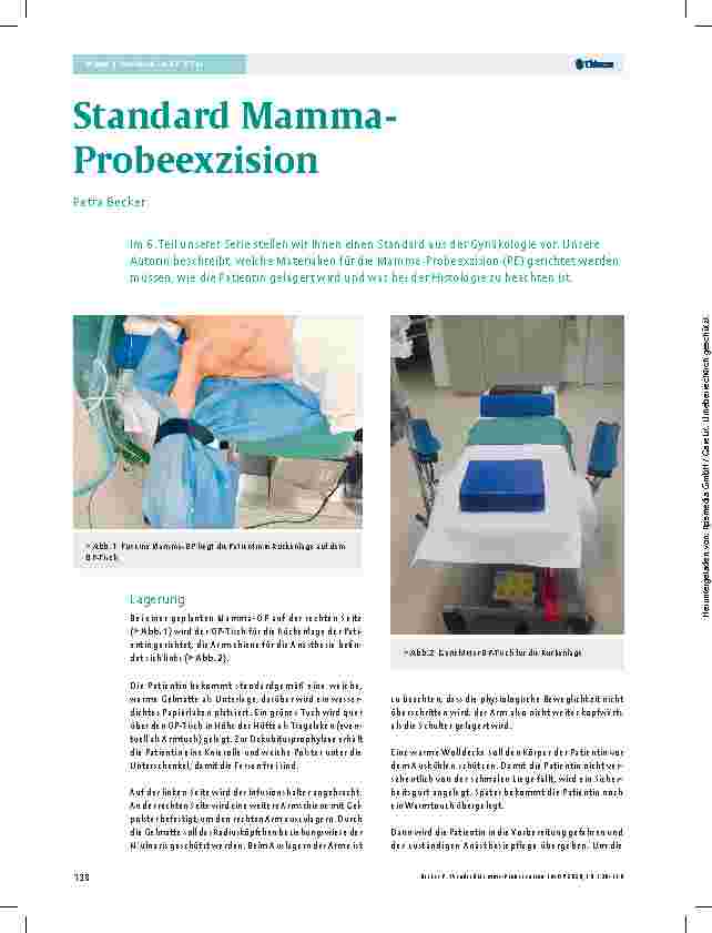 Vorschauseite 1: Standard Mamma-Probeexzision