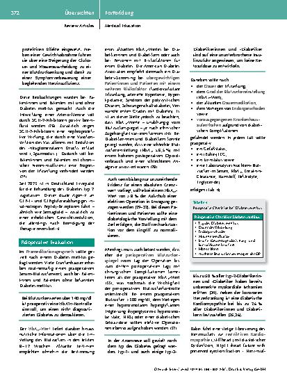 Vorschauseite 5: Perioperatives Vorgehen bei Patientinnen und Patienten mit Diabetes